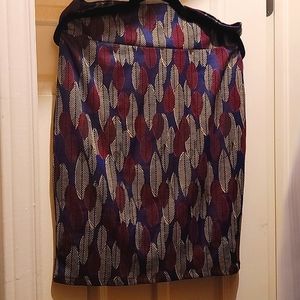 NWOT LuLaRoe Feathers Knit Pencil Skirt sz L